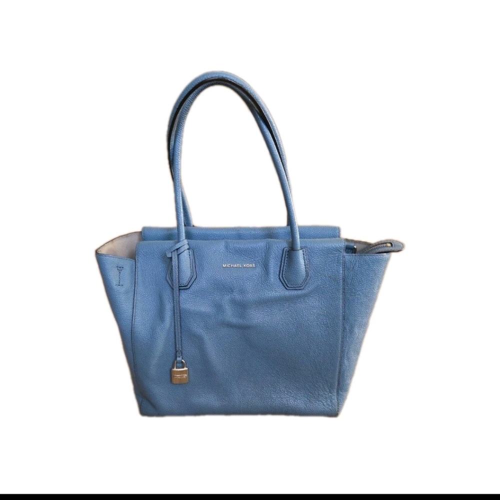 Michael Kors Convertible Tote Large Mercer Shoulder Bag Blue